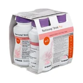 Żywienie medyczne - NUTRICOMP DRINK PLUS smak truskawkowy, 4x200ml - miniaturka - grafika 1