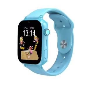 Smartwatch dla dzieci z GPS Manta Kevin niebieski - Pulsometry - miniaturka - grafika 1