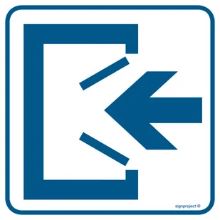 RA065 WEJŚCIE, FN - FOLIA SAMOPRZYLEPNA; (200X200MM) - Systemy ekspozycyjne i znaki informacyjne - miniaturka - grafika 1