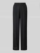 Spodnie damskie - Spodnie materiałowe z prostą nogawką i elastycznym pasem model ‘MARRAKECH’ - miniaturka - grafika 1