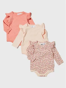 Cotton On Komplet 3 par body dziecięcych 7342440 Różowy Regular Fit - Body dla niemowląt - miniaturka - grafika 1