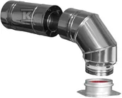 Kominy i akcesoria - Zestaw do szachtu kondensacyjny koncentryczny DN 60/100 powietrzno-spalinowy uniwersalny do kotłów z adapterem z tworzywa - miniaturka - grafika 1