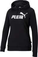 Bluzy damskie - Puma Bluza damska Puma ESS Logo Hoodie TR czarna 586791 01 - miniaturka - grafika 1