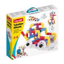 Quercetti Zestaw konstrukcyjny Tubation Wheels 68 elementów - Zabawki konstrukcyjne - miniaturka - grafika 1