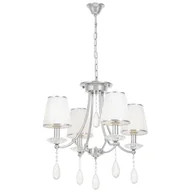 Lampy sufitowe - KLASYCZNY ŻYRANDOL KRYSZTAŁOWY CHROMOWANY DOMINNI W4 - miniaturka - grafika 1