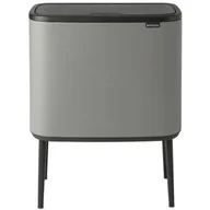 Kosze na śmieci - Brabantia Kosz na śmieci kuchenny 3x11l Bo Touch Bin betonowy szary 12 72 29 - miniaturka - grafika 1