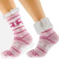 Skarpetki damskie - Ciepłe Skarpetki Damskie Norweski Wzór 36-41 - miniaturka - grafika 1