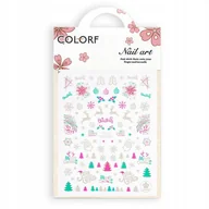 Ozdoby do paznokci - Allepaznokcie Naklejki do paznokci cienkie samoprzylepne świąteczne świecące w UV Colorf CY-027 - miniaturka - grafika 1