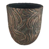 Donice - Donica z motywem pióra złota L 44,5 x 49,5 cm - miniaturka - grafika 1