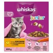 Sucha karma dla kotów - Whiskas Junior karma sucha dla kotów z pysznym kurczakiem 800 g - miniaturka - grafika 1