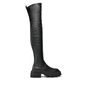 Kozaki damskie - Kozaki Buffalo Nabu Over 1622347 Czarny - miniaturka - grafika 1