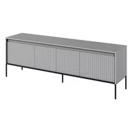 Szafki RTV - Szafka RTV frezowana TREND 05 szary/czarne nogi - miniaturka - grafika 1
