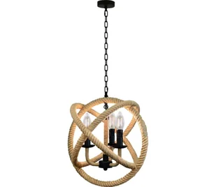 LED Żyrandol na łańcuchu ROPE GLOBO 3xE14/4,3W/230V - Lampy sufitowe - miniaturka - grafika 1