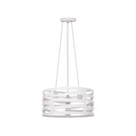 Lampy sufitowe - Biała lampa wisząca z metalowym kloszem Marisa – GTV - miniaturka - grafika 1