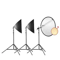 Lampy studyjne - Walimex Pro Walimex pro Daylight 250 Portrait Basic światło ciągłe Studio zestaw z reflektorem statywów i łatwej wymianie lampy 21009 - miniaturka - grafika 1