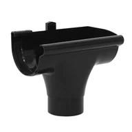 Rynny i akcesoria - Wypust prawy S130 Ø130 grafitowy - miniaturka - grafika 1