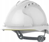 Akcesoria BHP - JSP Hełm ochronny EVO®2, pasek przesuwny, wentylowany, biały - miniaturka - grafika 1