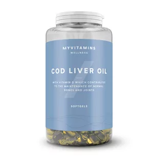 Myvitamins Cod Liver Oil (CEE) - 90Kapsułki - Witaminy i minerały dla sportowców - miniaturka - grafika 1