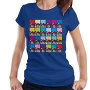 Koszulki i topy damskie - Wheres Wally Koszulka damska Wally Colorful Tiles Royal niebieski Small - miniaturka - grafika 1