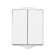 Wyłączniki światła i elektryczne - Efapel Włącznik schodowy PODWÓJNY BIAŁY IP65 WATERPROOF - miniaturka - grafika 1