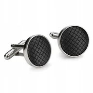 Spinki do mankietów i krawatów - Spinki do mankietów - czarne - miniaturka - grafika 1