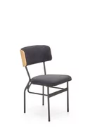 Krzesła - Krzesło tapicerowane szare SMART KR sklejka dąb naturalny - miniaturka - grafika 1
