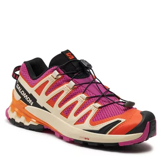 Buty trekkingowe damskie - Buty Salomon Xa Pro 3D V9 L47467900 Rose Violet / Dragon Fire / Papaya - grafika 1