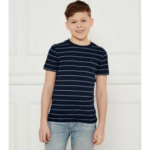 Tommy Hilfiger T-shirt Regular Fit z dodatkiem lnu - Koszulki dla chłopców - miniaturka - grafika 1