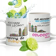 Kubki - KUBEK BIAŁY IDEALNY PREZENT VIRAL GDZIE LECIMY ? DO DUBAJU LECIMY - miniaturka - grafika 1