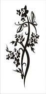 Naklejki na ścianę - Naklejka na ścianę motyle kwiaty dekor Ornament 26, 100x40 cm - miniaturka - grafika 1
