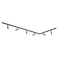 Lampy sufitowe - QAZQA Nowoczesny system oświetlenia szynowego Slimline Uzzy z 6 ciemnobrązowymi reflektorami jednofazowymi - miniaturka - grafika 1