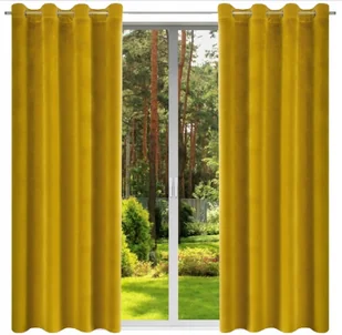 Gotowa Zasłona Welurowa Na Przelotkach 250 Velvet - Zasłony - miniaturka - grafika 1