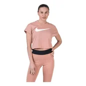 Koszulki i topy damskie - Nike damska koszulka Swsh Crop Rose Gold/White L - miniaturka - grafika 1