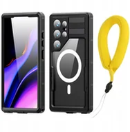 Etui i futerały do telefonów - Etui wodoodporne IP68 360+ pasek do Galaxy S24 Ultra Czarne - miniaturka - grafika 1