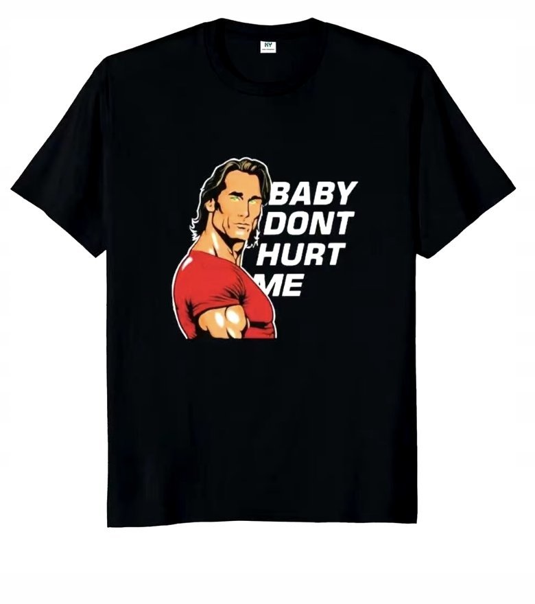ŚWIĄTECZNA KOSZULKA MĘSKA ŚMIESZNA T-SHIRT BABY DONT HURT ME MUZYKA r. L