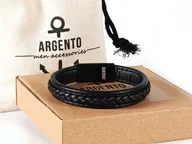 Bransolety męskie - Elegancka bransoletka męska ArgentoMen - Pakamera - miniaturka - grafika 1