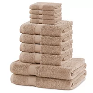 Ręczniki - DecoKing DecoKing - Komplet Ręczników Bawełnianych Beżowy MARINA GŁADKIE - 2*70x140+4*50x100+4*30X50 - miniaturka - grafika 1
