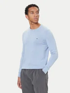 Swetry męskie - Tommy Hilfiger Sweter MW0MW28046 Błękitny Regular Fit - miniaturka - grafika 1