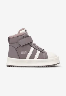 Fioletowe Botki w Stylu Sneakersów z Futrzaną Wyściółką Parlemi - Botki damskie - miniaturka - grafika 1