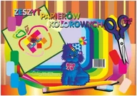 Szkolne artykuły papiernicze - Protos Zeszyty papierów kolorowych A4 (8 kartek) (mix okładek) - miniaturka - grafika 1