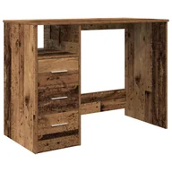Biurka - vidaXL Biurko, stare drewno, 102x76x50 cm, materiał drewnopochodny - miniaturka - grafika 1