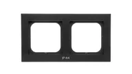 Klawisze i ramki - Ospel Sonata czarny ramka IP44 RH-2R/33 RH-2R/33 - miniaturka - grafika 1