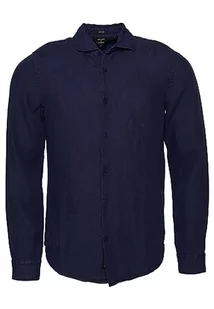 Superdry Studios Casual Linen L/S Shirt Bluza męska, Patriot Blue, XXL - Bluzy męskie - miniaturka - grafika 1
