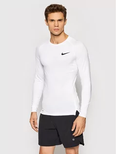 Koszulki sportowe męskie - Nike Koszulka techniczna Pro BV5588 Biały Slim Fit - grafika 1
