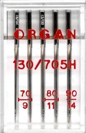 Akcesoria i części do maszyn do szycia - Igły półpłaskie ORGAN 130/705H uniwersalne 70-90 5szt - miniaturka - grafika 1
