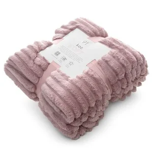 Koc soft 70 x 160 cm pudrowy różowy - Koce - miniaturka - grafika 1