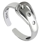 Pierścionki - Pierścionek Srebrny - PIERŚCIONEK PASEK - miniaturka - grafika 1