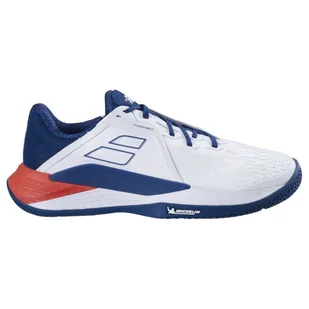 Buty tenisowe Babolat Propulse PROPULSE FURY 3 AC MEN White/Estate Blue - Buty sportowe męskie - miniaturka - grafika 1