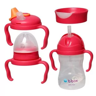 B.Box kubek 4w1 zestaw 240 ml malinowy - Kubki dla dzieci - miniaturka - grafika 2