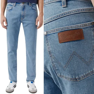 Wrangler LARSTON SLIM Stride DOPASOWANE SPODNIE JEANSOWE BLUE DżINS W36 L36 - Spodnie męskie - miniaturka - grafika 1